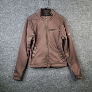 Pearl Izumi Cycling Jacket Womens Small Brown Sherpa Lined Full Zip 100% Poly